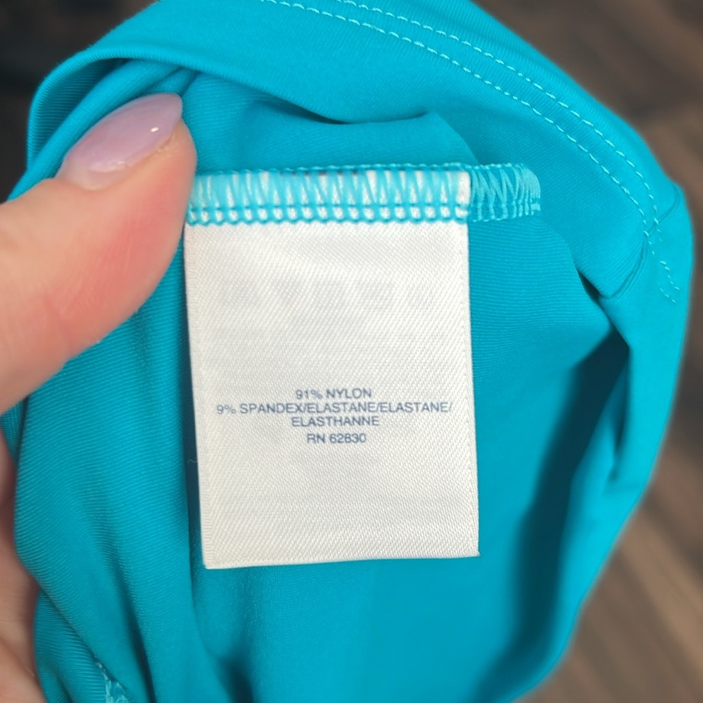 LL Bean Turquoise Rash Guard - Picture 8 of 10